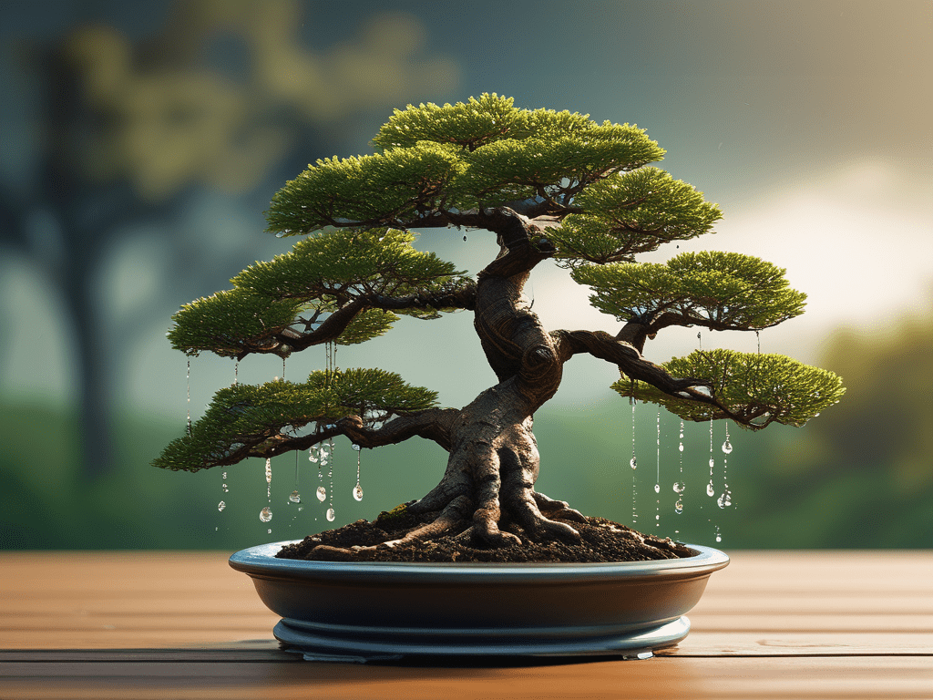Watering Bonsai